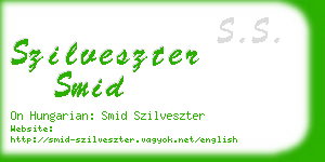 szilveszter smid business card